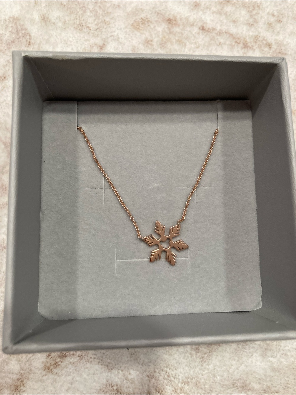 Make It Minnie Snowflake Necklace, Rose Gold